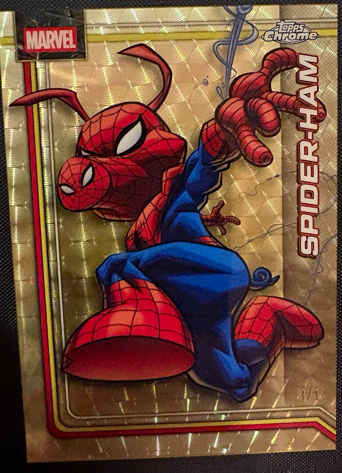 Topps 2026 Topps Chrome Marvel Spider-Ham #162 SuperFractor 1/1 Card