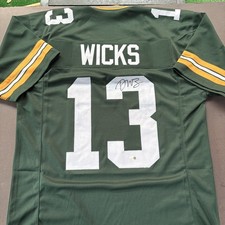 Dontayvion Wicks Autographed Signed XL Custom Packers Jersey-JSA Witnessed