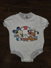 Vintage 1984 Disney Babies Mickey One Piece Large Infant Size