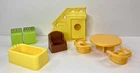 Vintage Fisher Price Little People Furniture Staircase Washer Dryer Tub Lot of 8