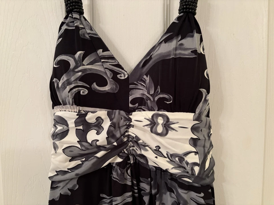 Christina Love Short Halter Stretch Sundress, Padded, Sz M Foto 3 de 4