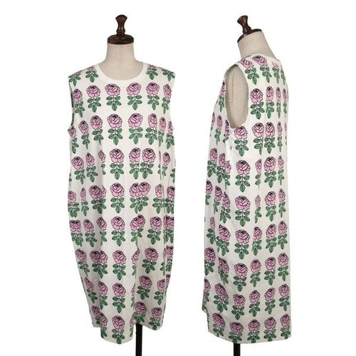 marimekko ärmelloses Kleid mit Rosenmuster Größe M (K-154103) - Bild 1 von 12
