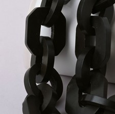 Antique Victorian Mourning Vulcanite LARGE 17