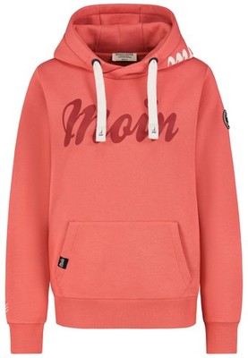 Sublevel Damen Hoodie Kapuzenpullover mit Küstenprint Kapuze Kängurutaschen