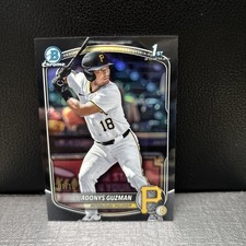 Adonys Guzman 2025 Bowman Draft 1st Chrome True Black /10 Pirates