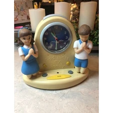 Vintage Soundesign God Bless My Family Prayer Hymn Alarm Clock English & Spanish