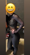 Black Unitard with Bedazzled Medium Dance Costume