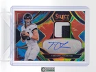 TREVOR LAWRENCE 2025 SELECT SIGNATURE MEMORABILIA AUTO TIE-DYE PRIZM /25 Q4588
