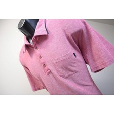 Oakley Golf Polo Regular Fit Red Short Sleeve Cotton/Polyester Mens Size Large