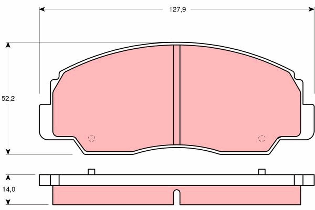 Fits TRW GDB1134 BRAKE PAD SET, DISC BRAKE