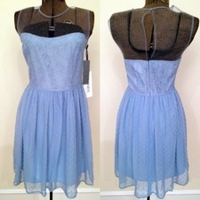 Rodarte for Target light blue dress sz 11 swiss dot lace floral NWT indie Sleaze