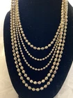 Vintage Silver Tone Multi-Strand Beaded Necklace Art Deco Style Jewelry