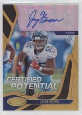 2020 Certified Potential Signatures Mirror Gold 10/25 Jayon Brown Auto 0b2