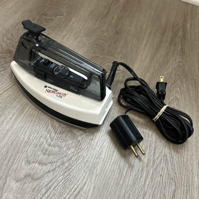 #ad Black amp; Decker Stowaway Travel Iron Steam Folding Handle Euro Plug Converter $9.95