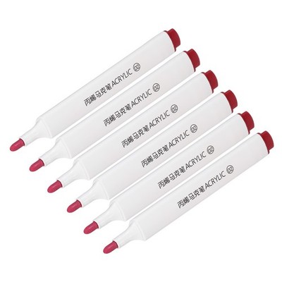 Acrylic Paint Marker Pens, 6Pcs Acrylic Paint Pens Art Marker Pen, Carmine Red