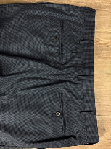Astor & Black High End Blue Houndstooth Cashmere Silk Custom Made 2-Piece Suit - Picture 13 of 20