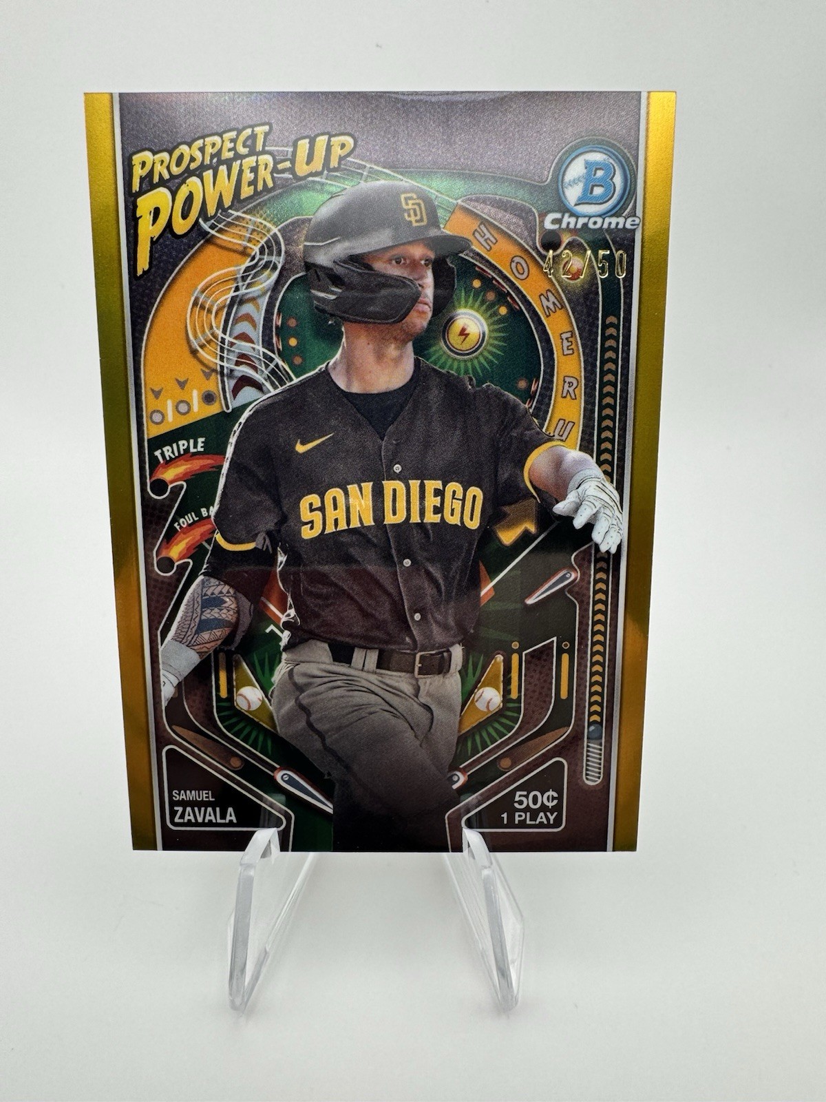 2024 Bowman - Prospect Power-Up Samuel Zavala #PP-2 Gold Refractor /50 (RC)