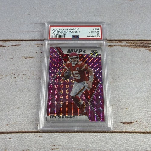 2020 Panini Mosaic Patrick Mahomes II #297 Camo Pink PSA/CSG Cert 56070560