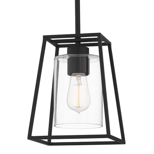 Quoizel PRC1508 Prescott 8"W Mini Pendant - Black - Picture 1 of 12