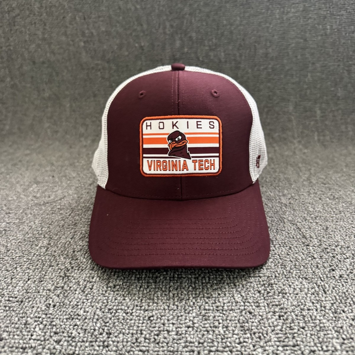 '47 Brand Virginia Tech Hokies Trucker Snapback Maroon White OSFA NCAA Mesh Hat