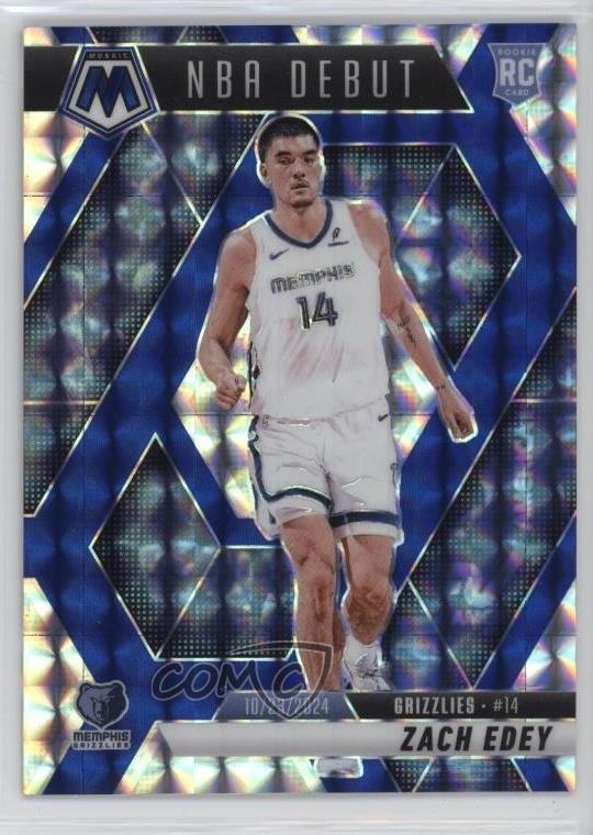 2024-25 Panini Mosaic NBA Debut Choice Blue Prizm 33/45 Zach Edey Rookie RC 1oq1