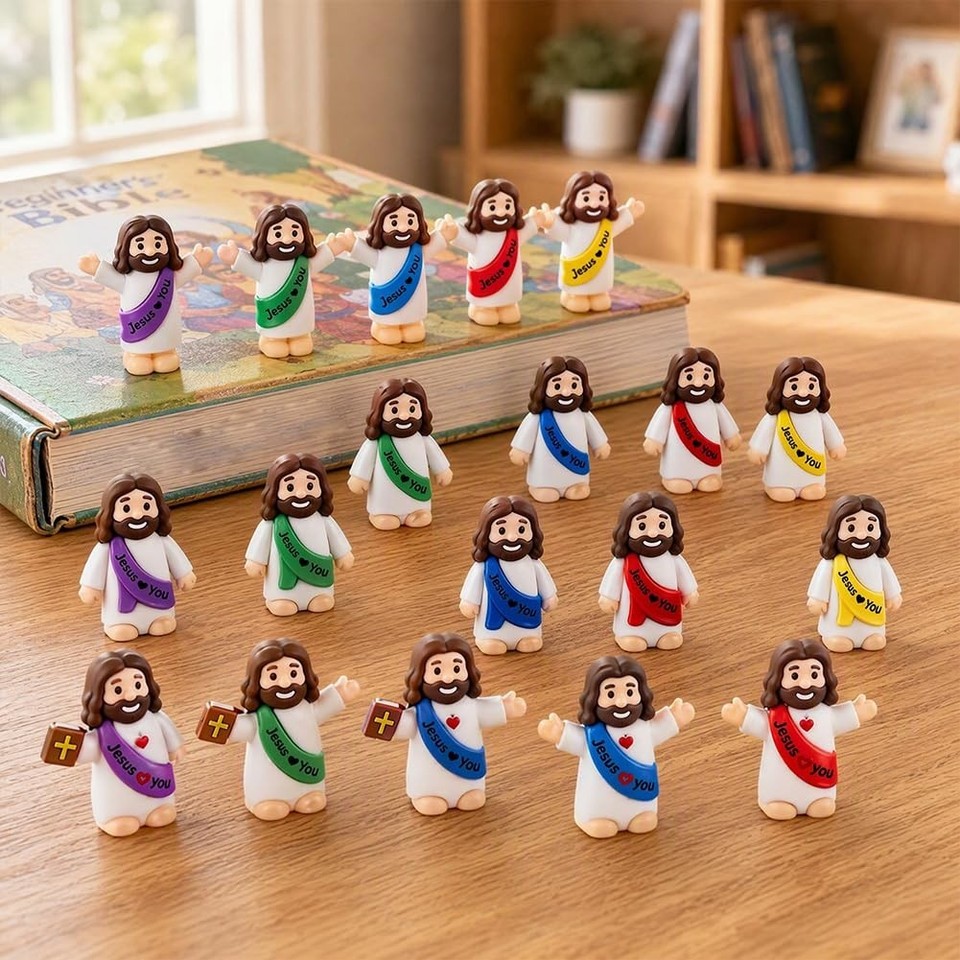 225 PCS Mini Jesus Figurines - Tiny Religious Statues in 5 Colors ...