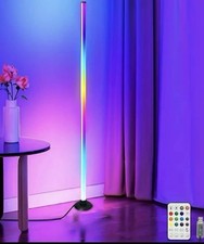 Smart RGB + IC LED floor lamp with remote control, controlled by mobile app