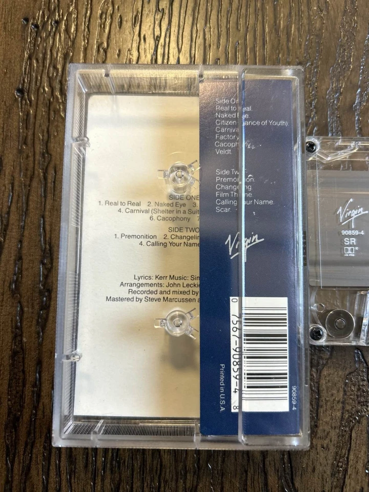 Simple Minds Real To Real Cacophony Cassette 1982 Virgin Records VG+++ - Image 3 of 3