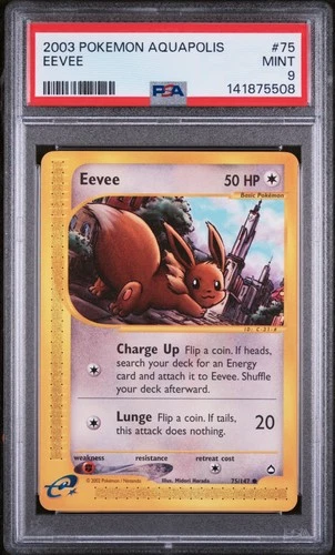 2003 POKEMON AQUAPOLIS #75 EEVEE PSA 9