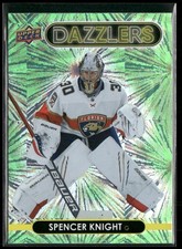 2021-22 Upper Deck Spencer Knight Dazzlers Green RC #DZ-21 Florida Panthers