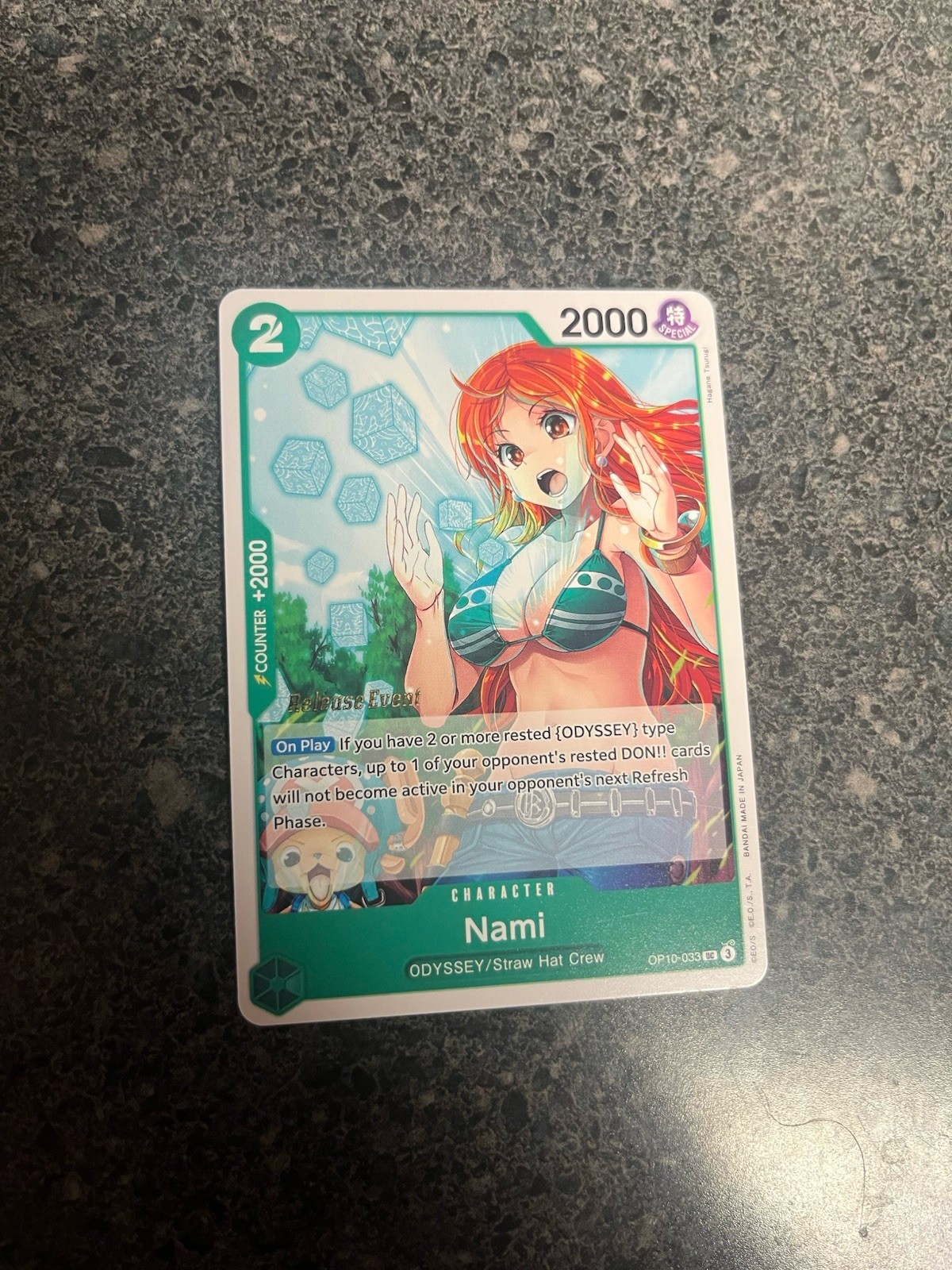 One Piece - Nami (033) - OP10: Royal Blood - Release Event Cards - LP - Stamped