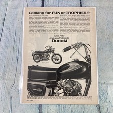 1965 Ducati Motorcycles Biker Vintage Print Ad/Poster Promo Art Magazine Page