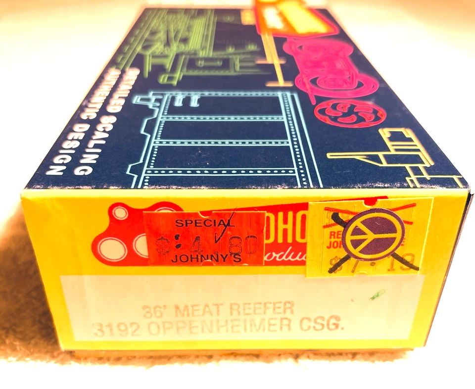 Coche refrigerador de carne 36': carcasa Oppenheimer #OPPX 8002 (casa redonda #3192, HO, sin construir) Foto 3 de 4