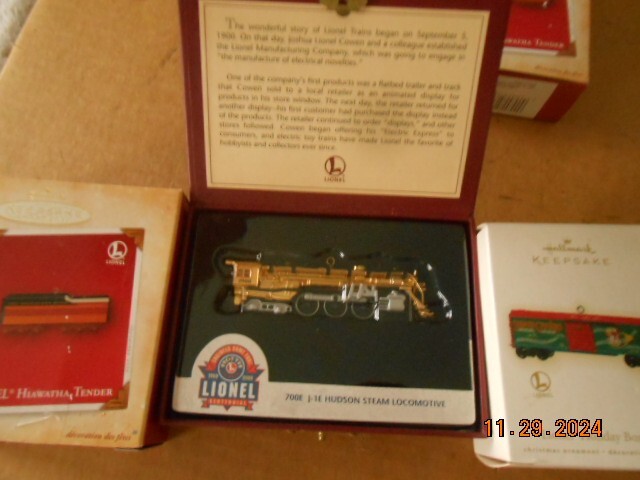 VTG HALLMARK KEEPSAKE LIONEL 100TH ANNIVERSARY 700E HUDSON STEAM LOCOMOTIVE 2009