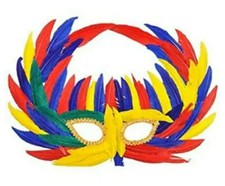 6 Rainbow Masks Halloween Mardi Gras Carnivals Party Favor Costume