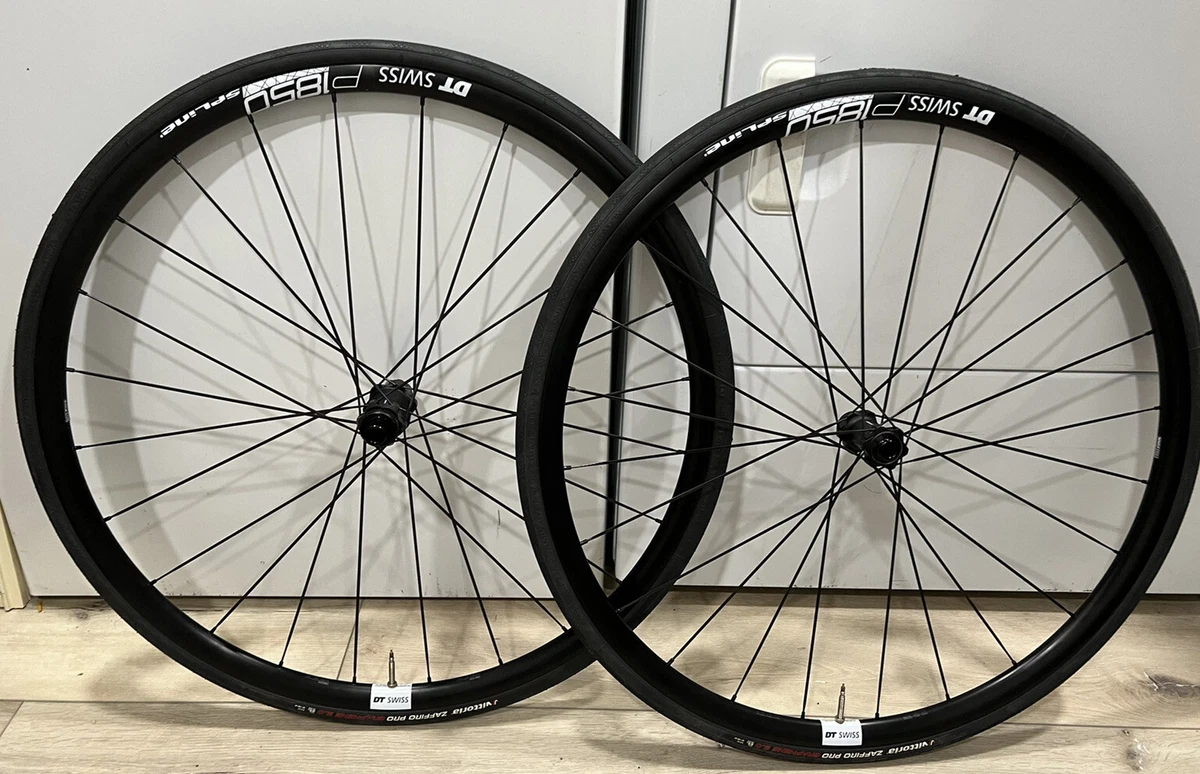 DT Swiss P1800 Spline Disc Center Lock alloy Wheelset, White Logos