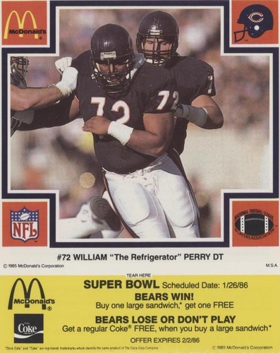 William Perry 2023 Panini Legacy Red Legends Parallel/299 Chicago