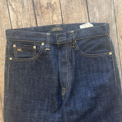 <RRL>レア品 DOUBLE RL straight leg denim Double RL RRL Men's Straight Leg Jeans Limited Edition New raw