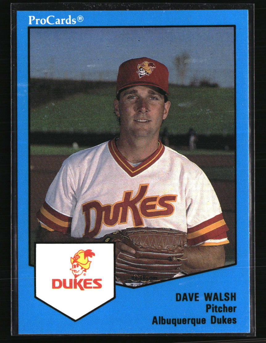 Dave Walsh 1989 Albuquerque Dukes ProCards #70  Baseball Card