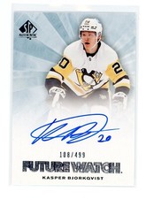 2021-22 SP AUTHENTIC RETRO FUTURE WATCH ROOKIE AUTO /499 KASPER BJORKQVIST