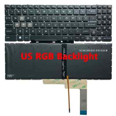 for MSI Katana15 B13U B13UDXK B13V B13VEK B13VFK Laptop RGB Backlit US Keyboard