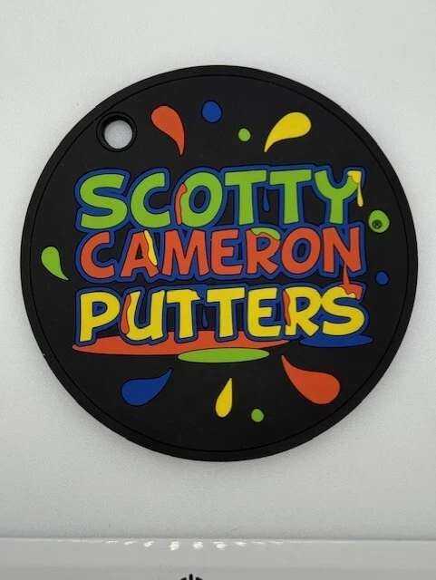 Nuevo SCOTTY CAMERON "CIRCLE T Raro Pintura Salpicaduras Goma Poner Disco Bolsa Etiqueta Foto 2 de 2