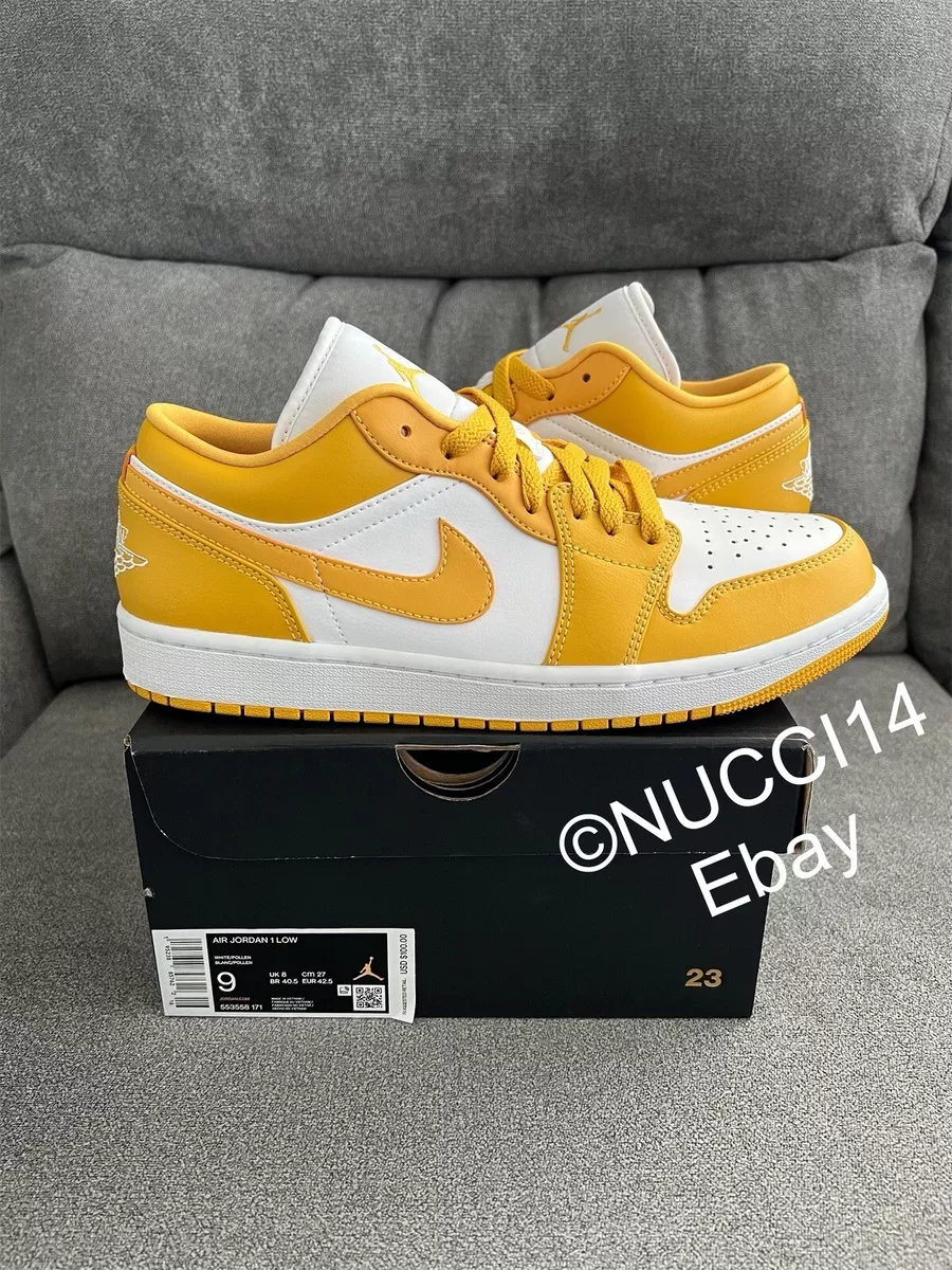 Nike Air Jordan 1 Low White Pollen Size 9 with Receipt 553558-171
