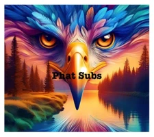 20oz Sublimation Tumbler Wrap Colorful Eagle Lake Ready To Press Heat Transfer