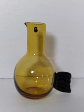Project 62 Amber Art Glass Black Eye & Tail Turkey Bird Pitcher Carafe