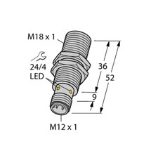 TURCK BI8-EM18-AP6X-H1141/S1589 4615099 Inductive sensor PNP 
