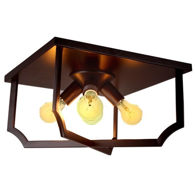 Lisbon 4 Light Flush Mount Ceiling Fixture Fixture Black Pendant