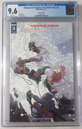 IDW Dungeons & Dragons Frost Giant's Fury #3 CGC 9.6 White Pgs SUBSCRIPTION Ed.