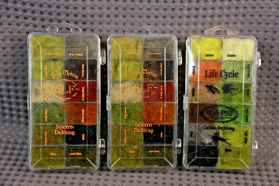 SLF Squirrel Dub Dispenser LOT OF 2 AND WAPSI DUBBING