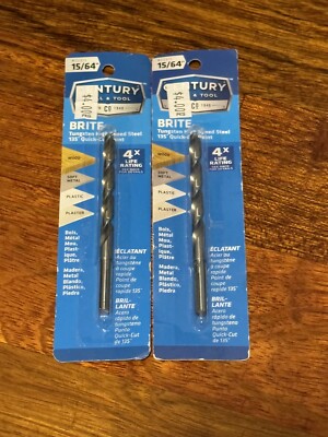 Century Drill & Tool Pro Grade Brite Drill Bit, 15/64'' shank Count 2